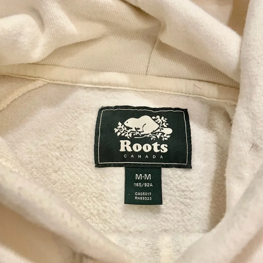 Roots Whistler Canada Hoodie Limited Green Suede Beige - Picture 4 of 5